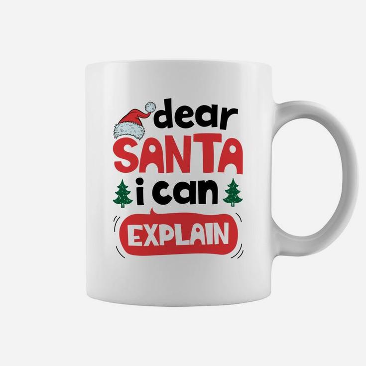 Dear Santa I Can Explain Christmas Boys Kids Girls Xmas Gift Sweatshirt Coffee Mug