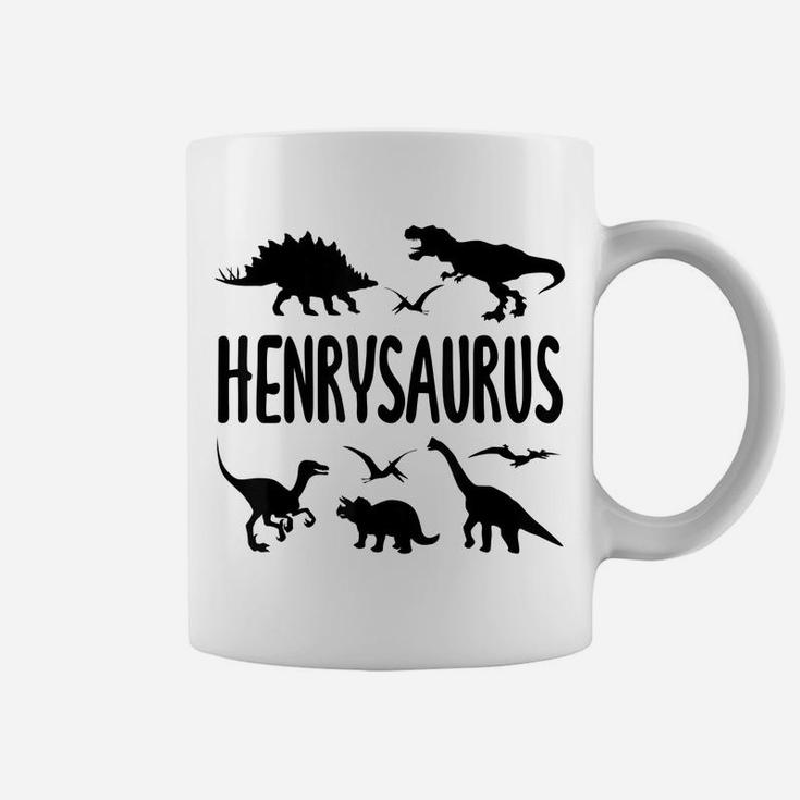 Dinosaur T Rex Henry Henrysaurus Boys Dino Name Coffee Mug