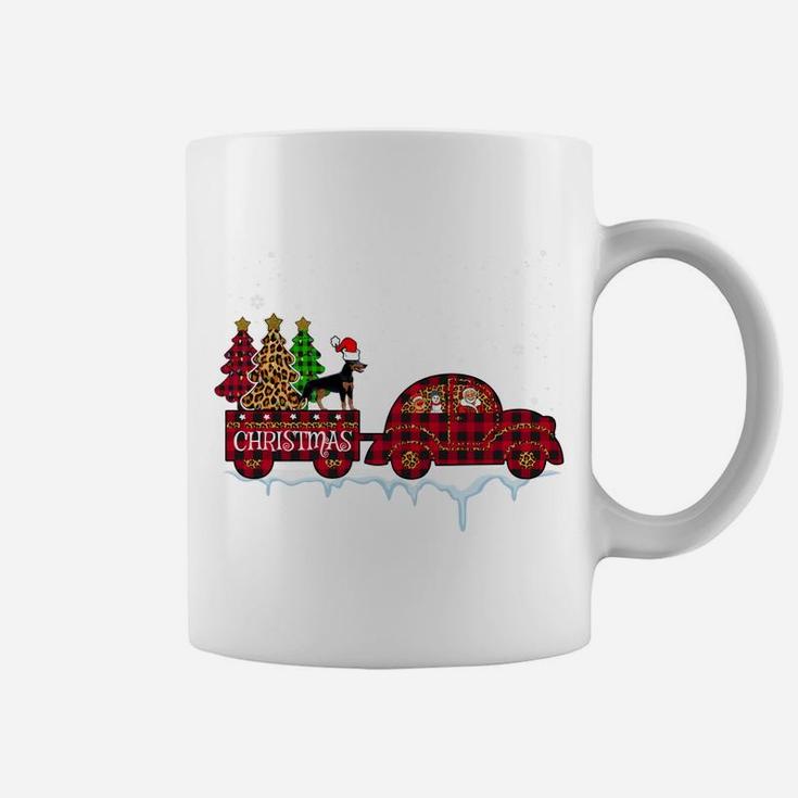 Doberman Dog Christmas Red Plaid Truck Santa Xmas Tree Gift Sweatshirt Coffee Mug