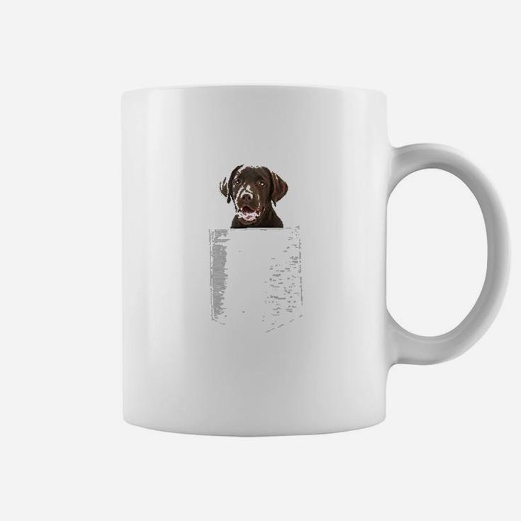 Dog In Your Pocket Chocolate Lab Coffee Mug