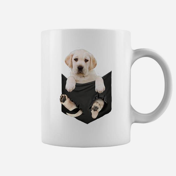 Dog Lovers Gifts White Lab In Pocket Funny Dog Face Coffee Mug