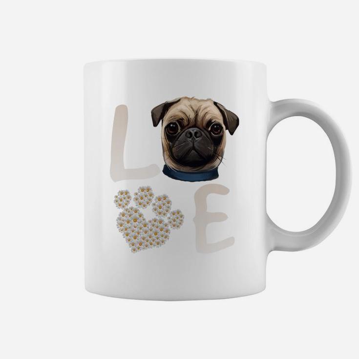 Dogs 365 Love Pug Dog Paw Pet Rescue Coffee Mug