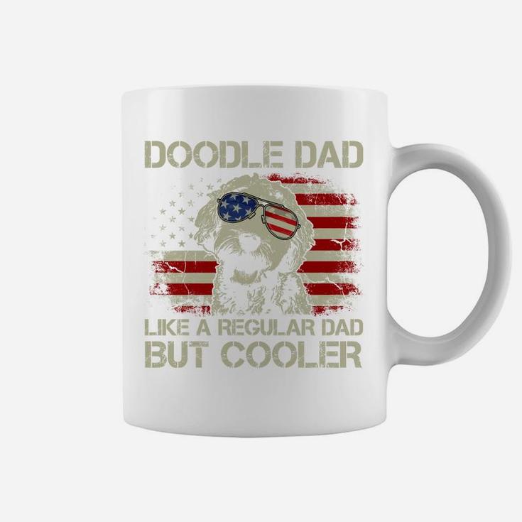 Doodle Dad Goldendoodle Regular Dad But Cooler American Flag Sweatshirt Coffee Mug