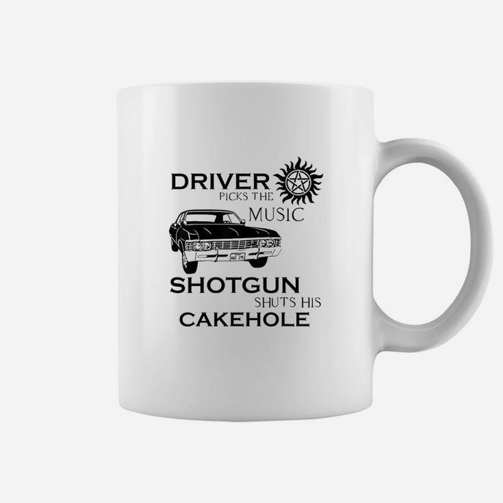 Driver Picks The Music Shuts His Cakehole Coffee Mug