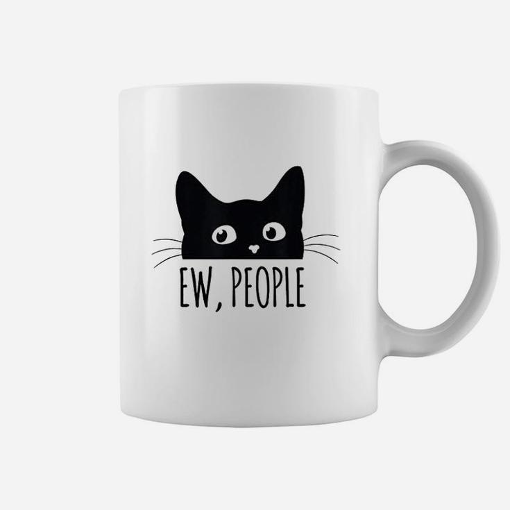 Ew People Introvert Cat Lover Funny Crazy Cat Lady Coffee Mug
