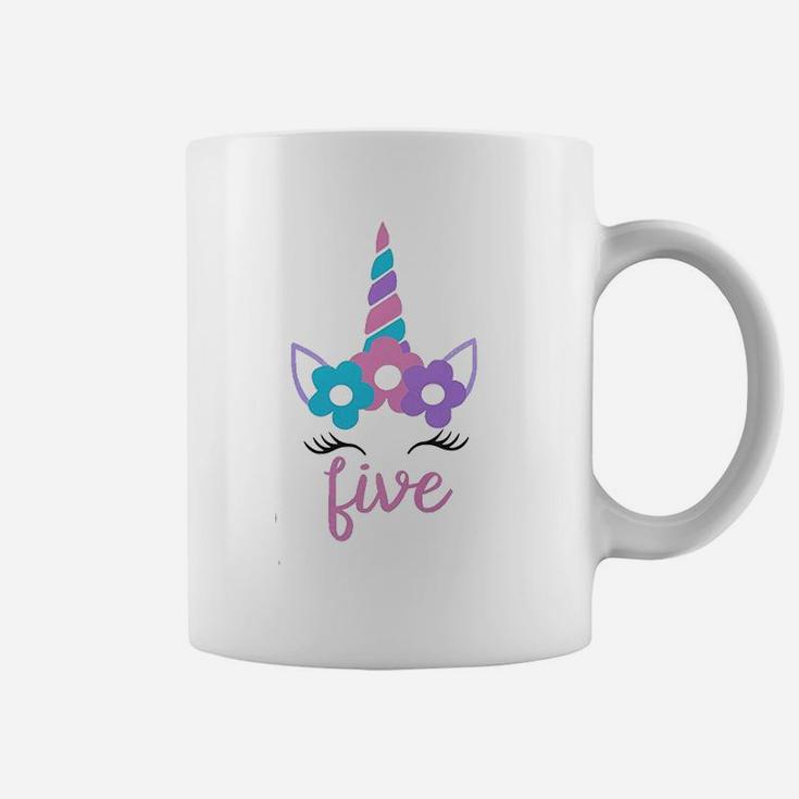 Five 5 Fifth 5Th Birthday Unicorn Coffee Mug