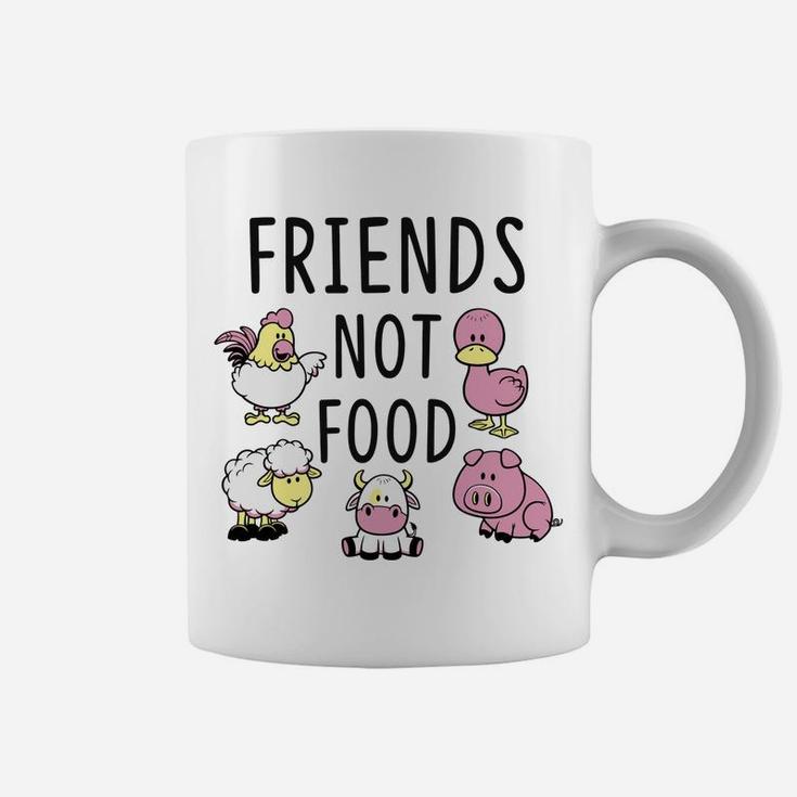 Friends Not Food Cute Vegan Christmas Gift Coffee Mug