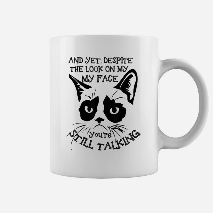 Funny Cat Kitten Grumpy-Face Cat Mom Cat Lovers Cat Owner Coffee Mug