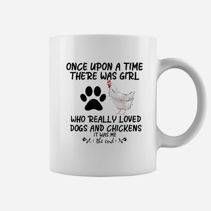Funny Chicken There Was Girl Who Loved Dogs Chickens Coffee Mug