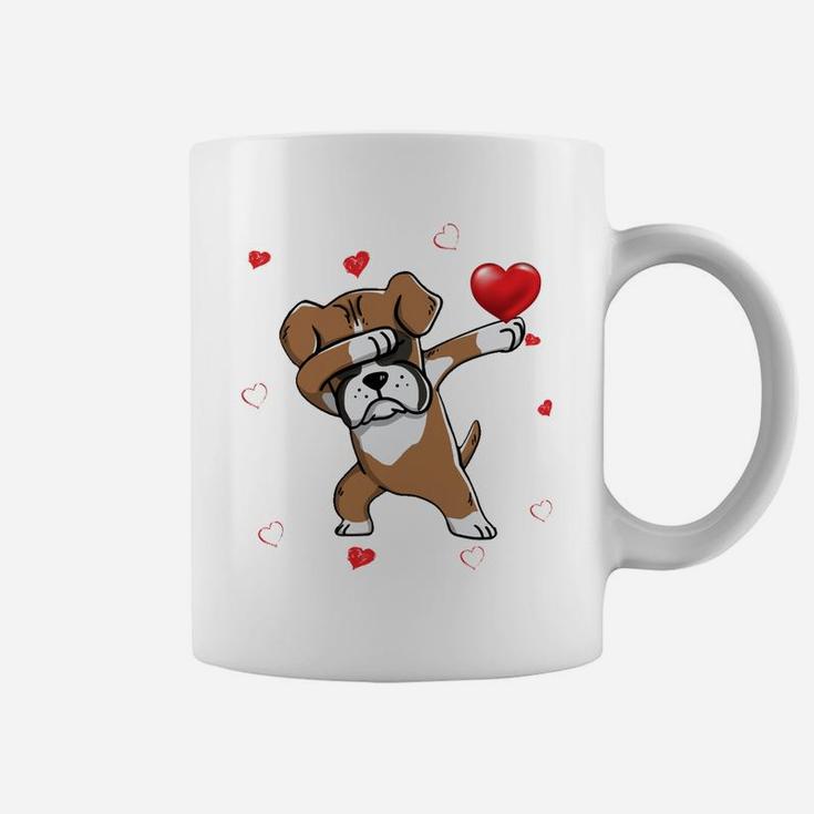 Funny Dabbing Boxer Dog Breeds Valentines Day Gift Coffee Mug