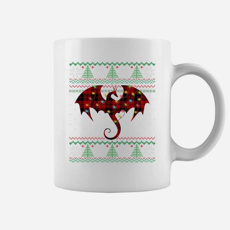 Funny Dragon Ugly Sweater Christmas Animals Lights Xmas Gift Coffee Mug