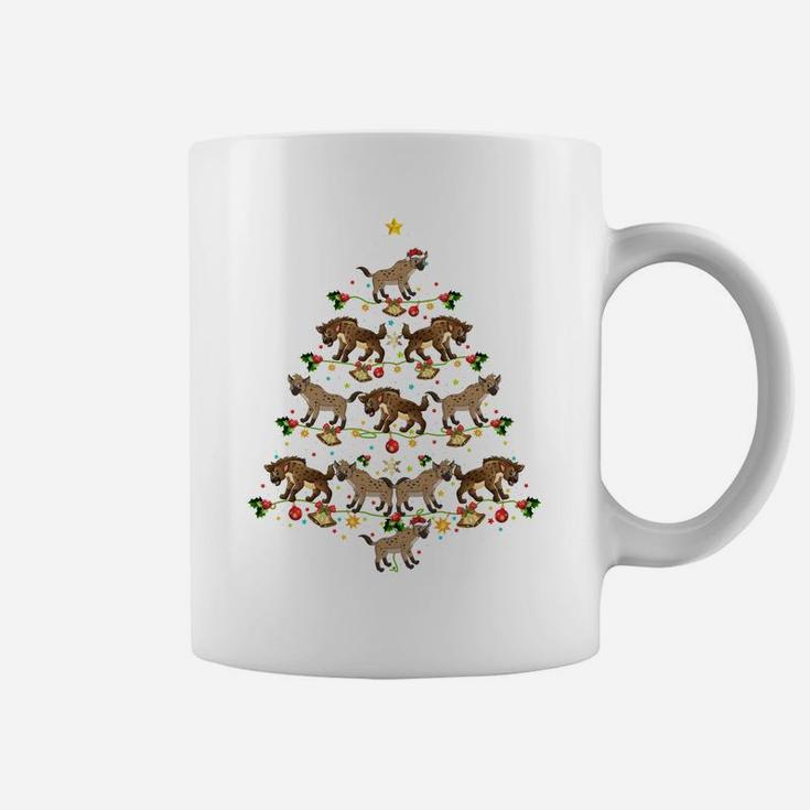 Funny Hyena Xmas Tree Gift Santa Hat Hyena Christmas Sweatshirt Coffee Mug