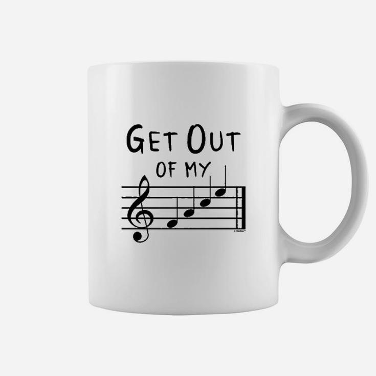 Funny Music Gifts Get Out Of My Face Musical Notes Coffee Mug