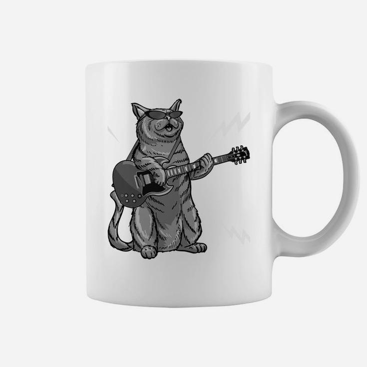 Funny My Cat Listens To Metal Gift For Music Kitten Lovers Coffee Mug