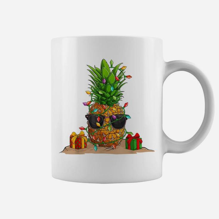 Funny Pineapple Christmas Tree Lights Xmas Gifts Coffee Mug