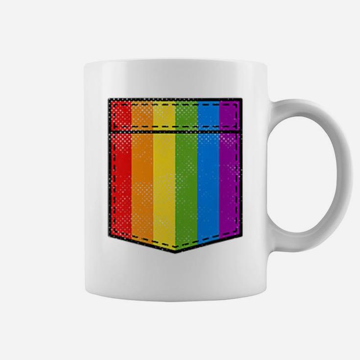 Gay Pride Rainbow Pocket T Shirt Lgbt Pride Gift Coffee Mug