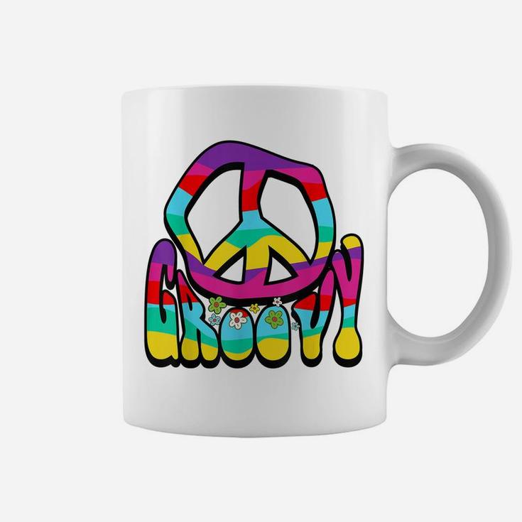 Groovy Hippie 60S 70S Peace Sign Symbol 1970S Flower Power Coffee Mug