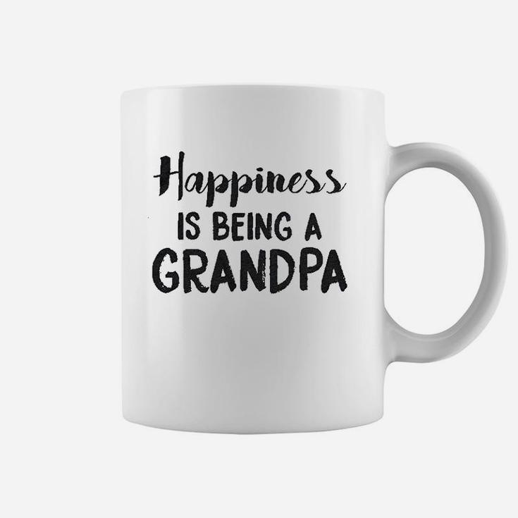 Happiness Is Being A Grandpa Funny Papa Family Graphic Fathers Day Coffee Mug
