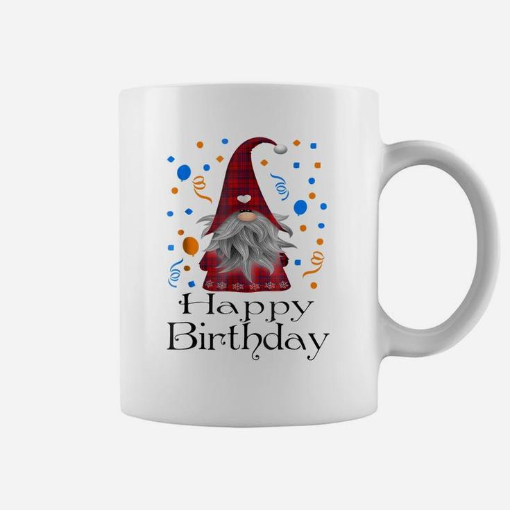 Happy Birthday Gnome Plaid T Shirt Cute Party Gifts Coffee Mug