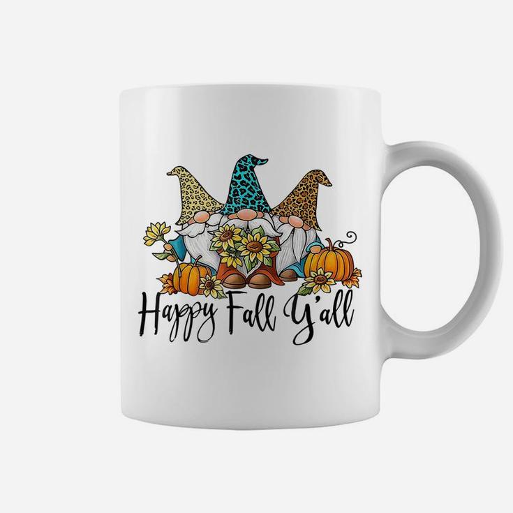 Happy Fall Y'all Gnome Leopard Design Coffee Mug