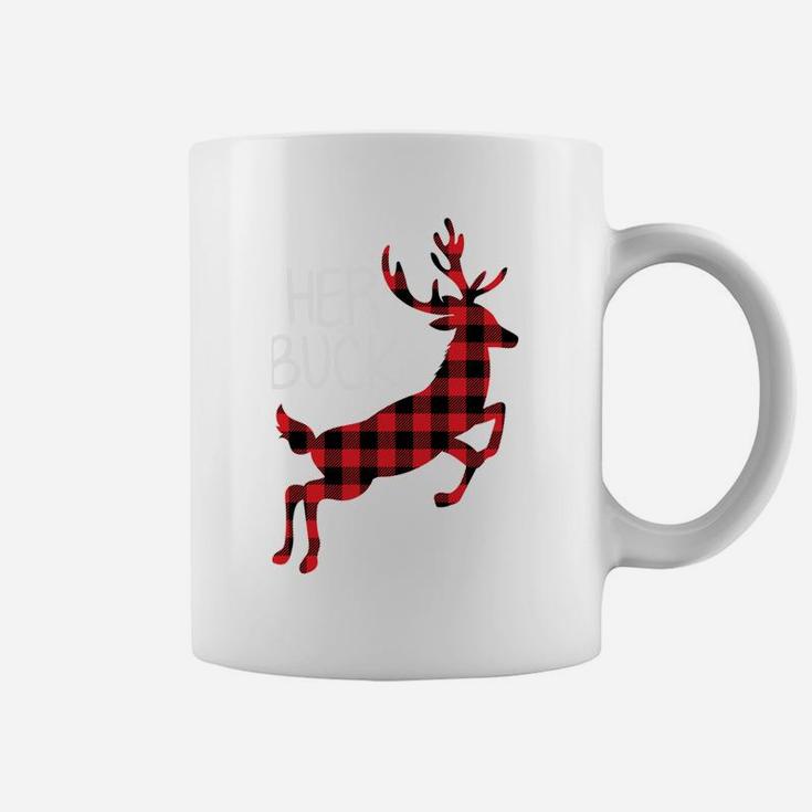 Her Buck Red Plaid Family Matching Christmas Pajamas Coffee Mug