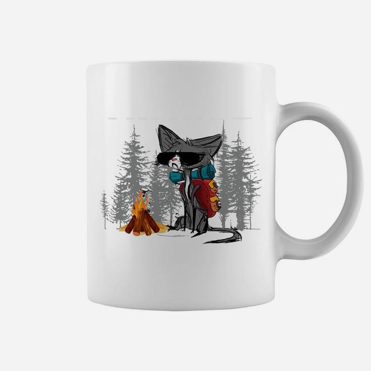 Hiking Because Murder Is Wrong Funny Cat Hiking Lovers Sweatshirt Coffee Mug