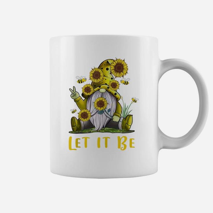Hippie Let It Be Gnome Sunflower Coffee Mug