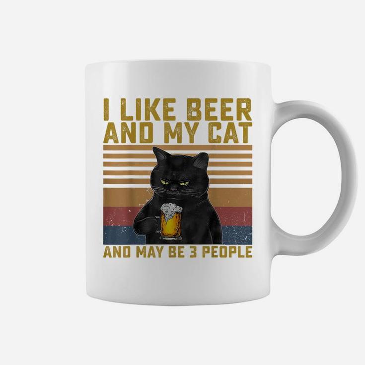 I Like Beer My Cat And Maybe 3 People Cat Lovers Gift Coffee Mug