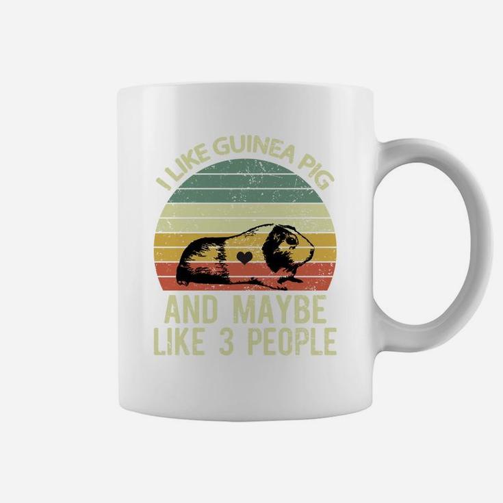 I Like Guinea Pigs And Maybe 3 People Retro Funny Guinea Pig Coffee Mug
