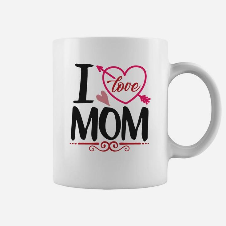 I Love Mom Happy Valentines Day Mothers Gift Coffee Mug