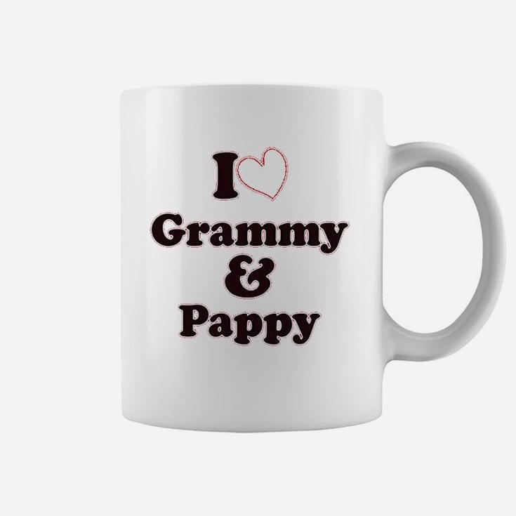 I Love My Grammy And Pappy Grandparents Coffee Mug