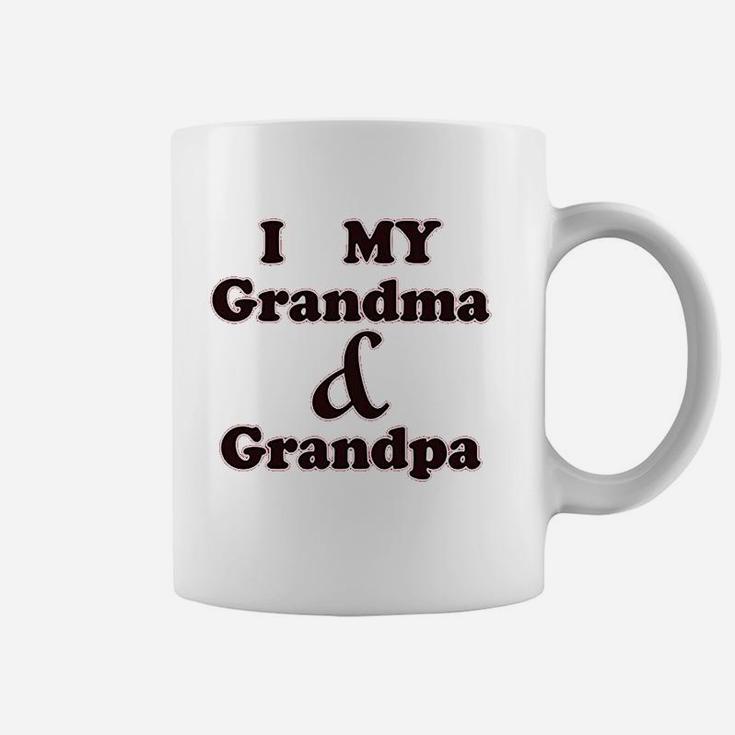 I Love My Grandma And Grandpa Grandparents Coffee Mug