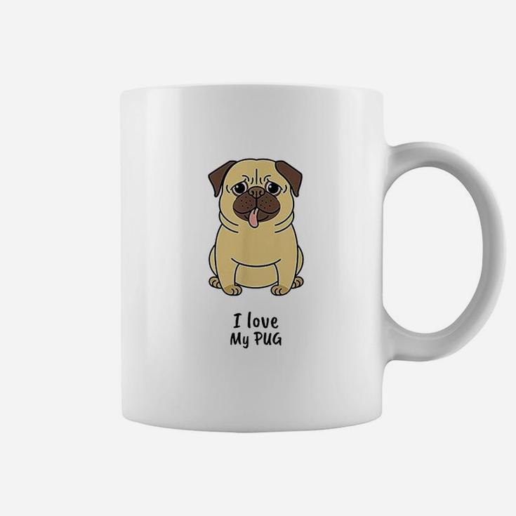 I Love My Pug  Cute Funny Dog Coffee Mug
