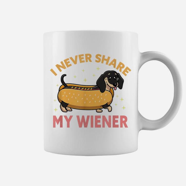 I Never Share My Weenie Mom Doxie Dad Dog Dachshund Lovers Coffee Mug