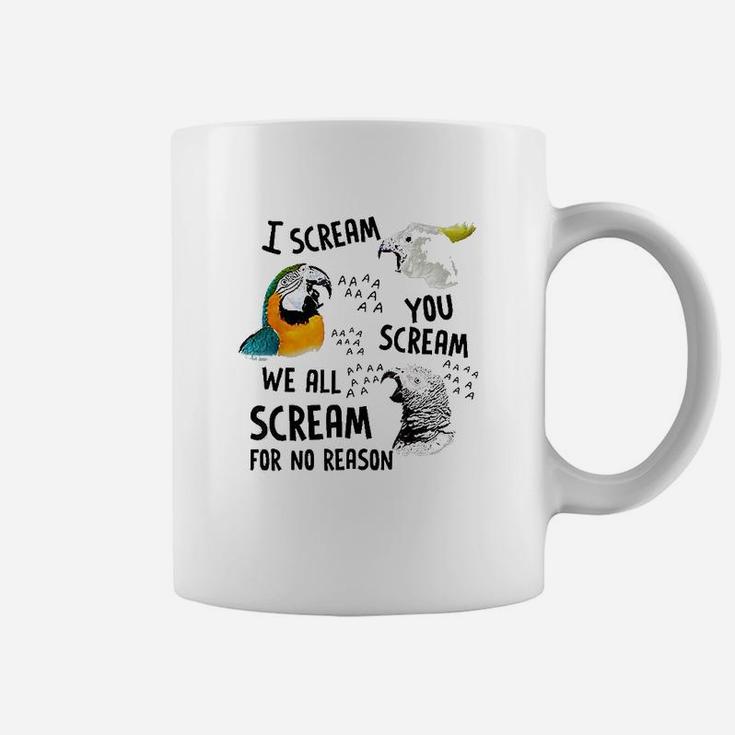 I Scream You Scream Parrot Coffee Mug