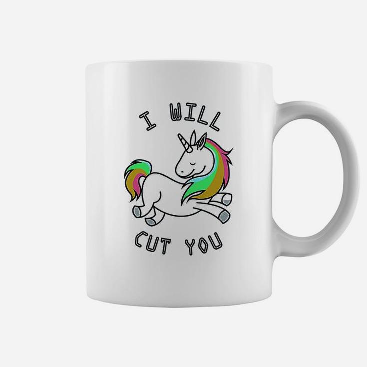 I Will Cut You Funny Unicorn Coffee Mug