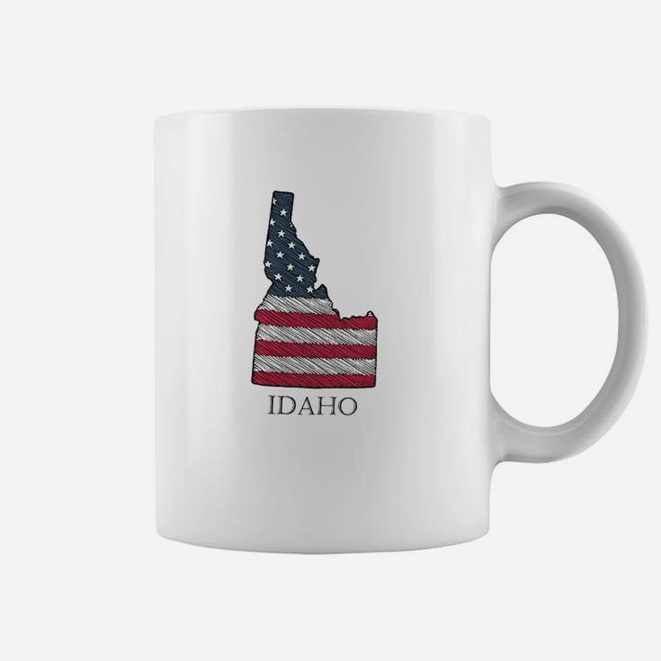 Idaho United States Flag Patriotic Map Id Coffee Mug