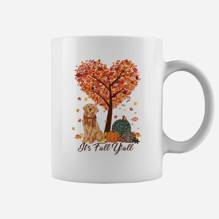 It's Fall Y'all Funny Golden Retriever -Autumn Dog Lover Sweatshirt Coffee Mug