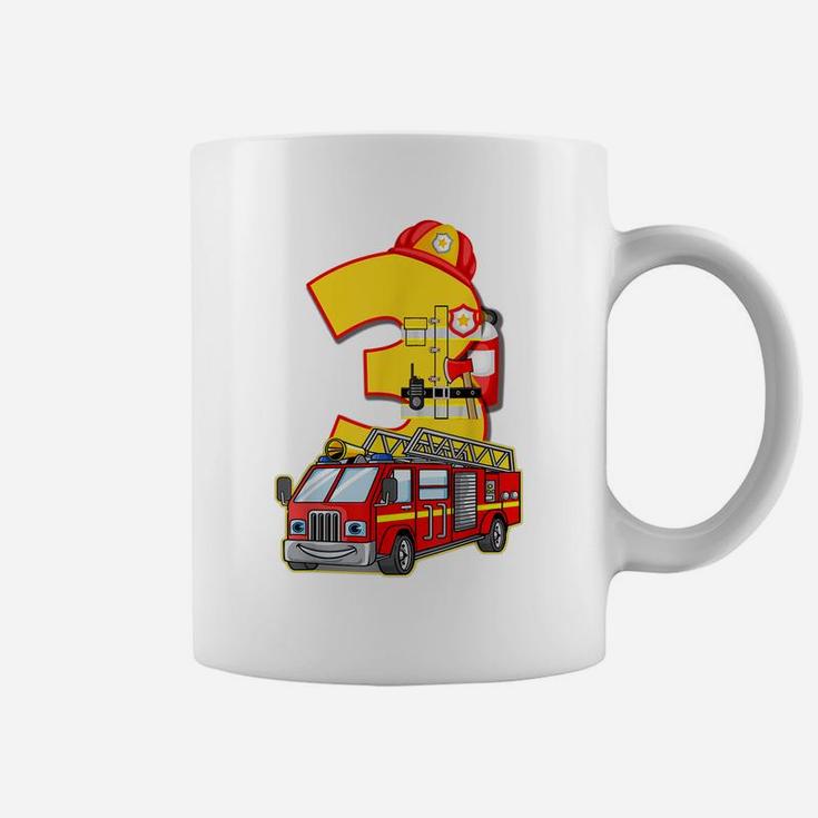 It's My 3Rd Birthday Boy Fire Truck 3 Toddler Firefighter Coffee Mug