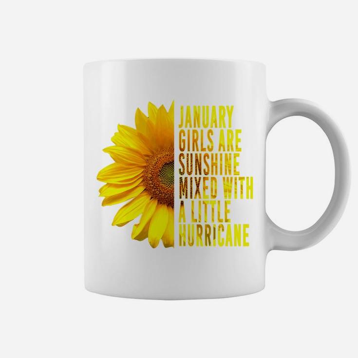 January Women Birthday Gift Sunflower Funny Cute Quote Coffee Mug