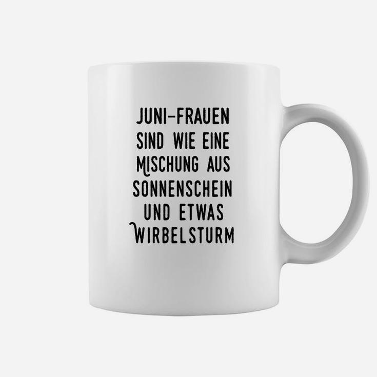 Juni-Geburtstags-Tassen für Frauen – Sonnenschein & Wirbelsturm Mix