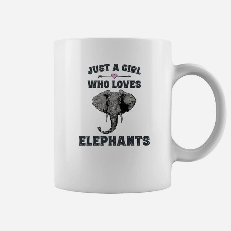 Just A Girl Who Loves Elephants Elephant Gift Girls Coffee Mug
