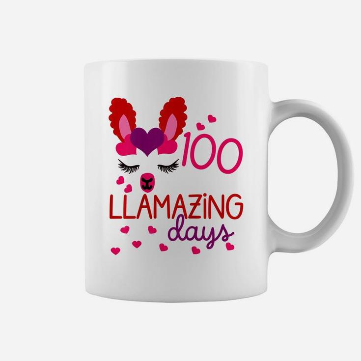 Kids 100 Days Of School Gift For Little Girls 100 Llamazing Days Coffee Mug