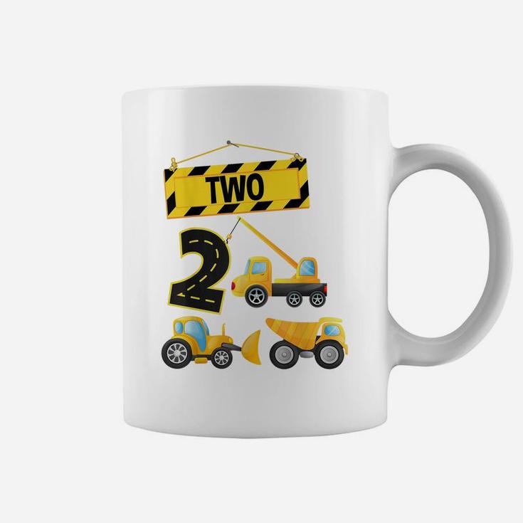 Kids Construction Truck 2Nd Birthday Boy Digger 2 Year Old Coffee Mug