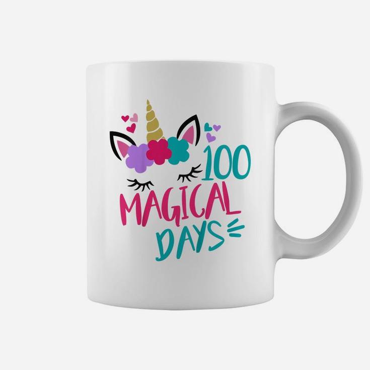 Kids Happy 100Th Day Of School Unicorn 100 Magical Days Coffee Mug