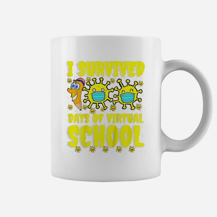 Kids I Survived 100 Days Of Virtual School Students And Teachers Coffee Mug