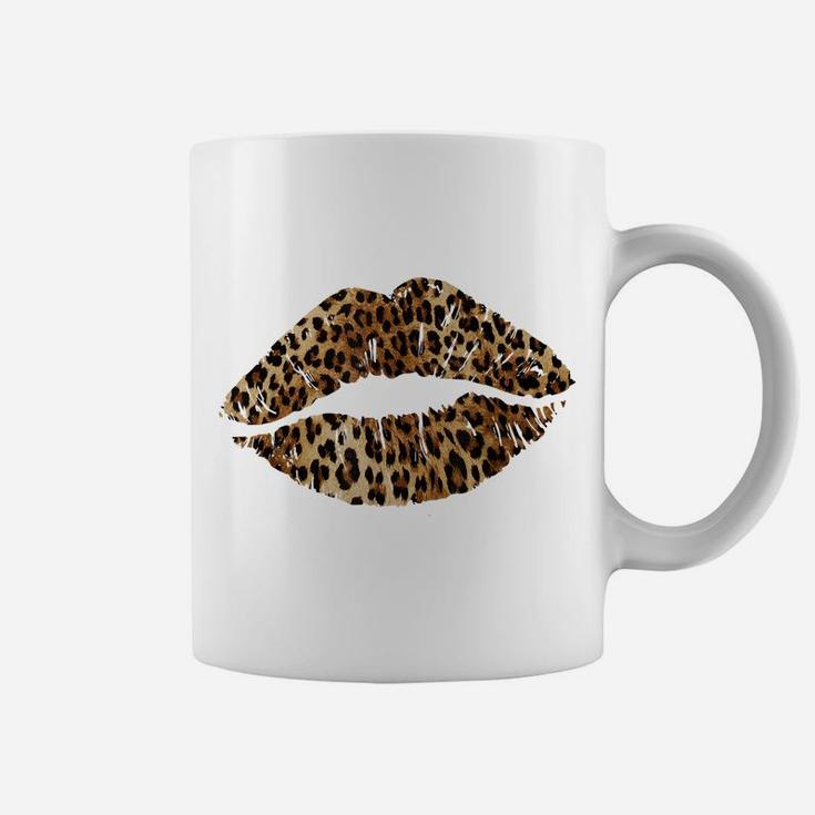 Leopard Lips Trendy Kiss Mouth Women Cheetah Animal Print Coffee Mug