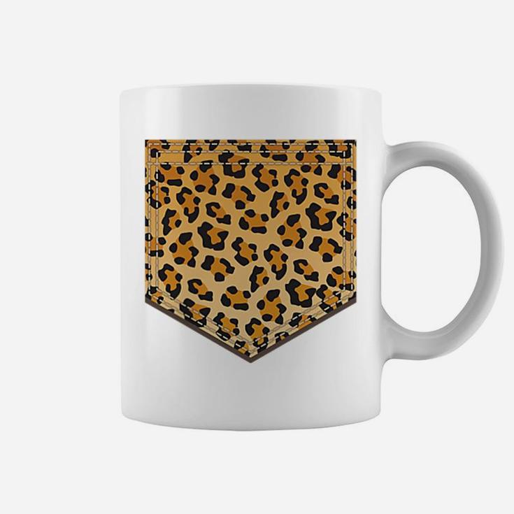 Leopard Print Pocket Shirt | Cool Animal Lover Cheetah Gift Coffee Mug