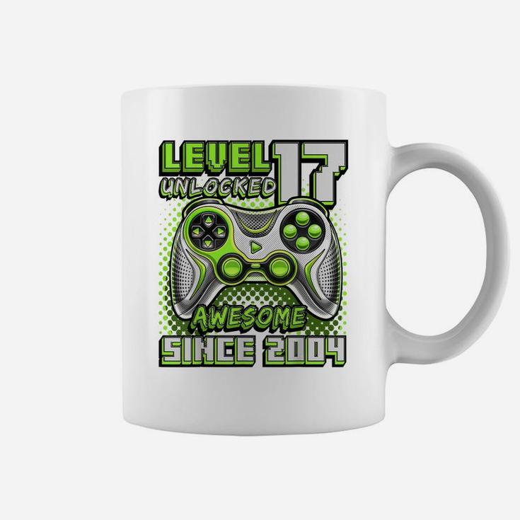 Level 17 Unlocked Awesome 2004 Video Game 17Th Birthday Boys Coffee Mug