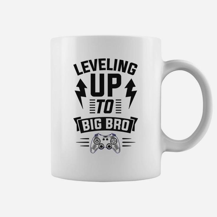 Leveling Up To Big Brother Cool Gamer Christmas Gift Coffee Mug